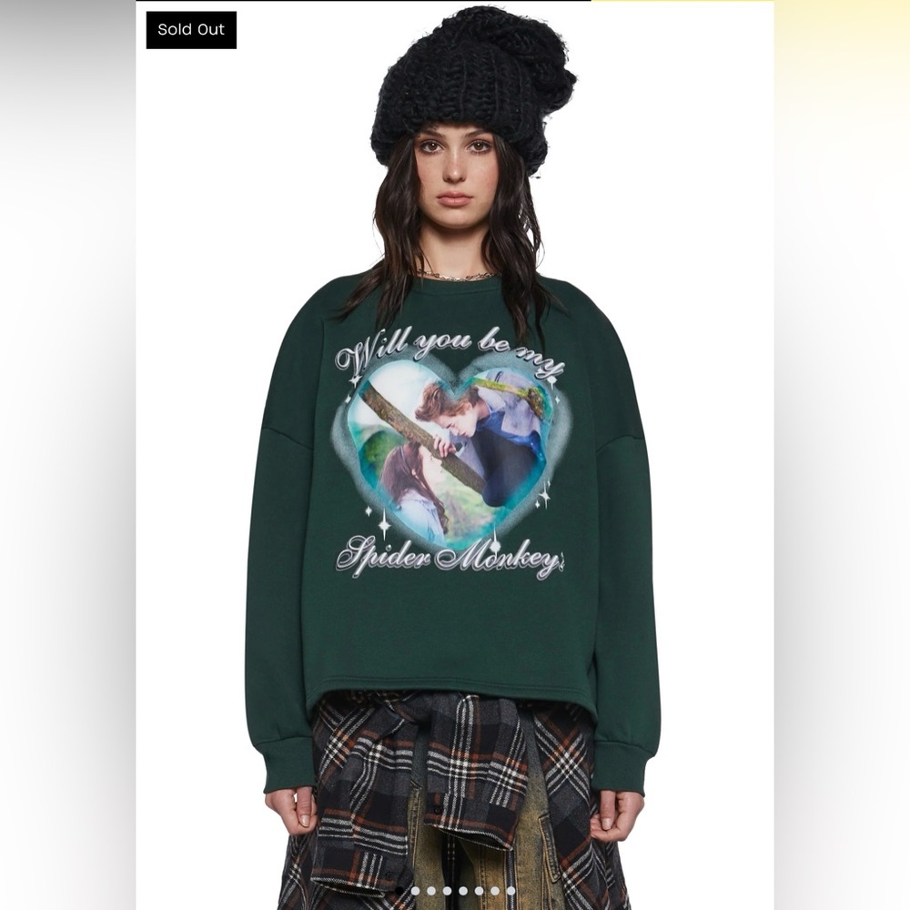 NWOT Dolls Kill x Twilight HOLD ON TIGHT GRAPHIC SWEATSHIRT size 1X - Picture 2 of 9